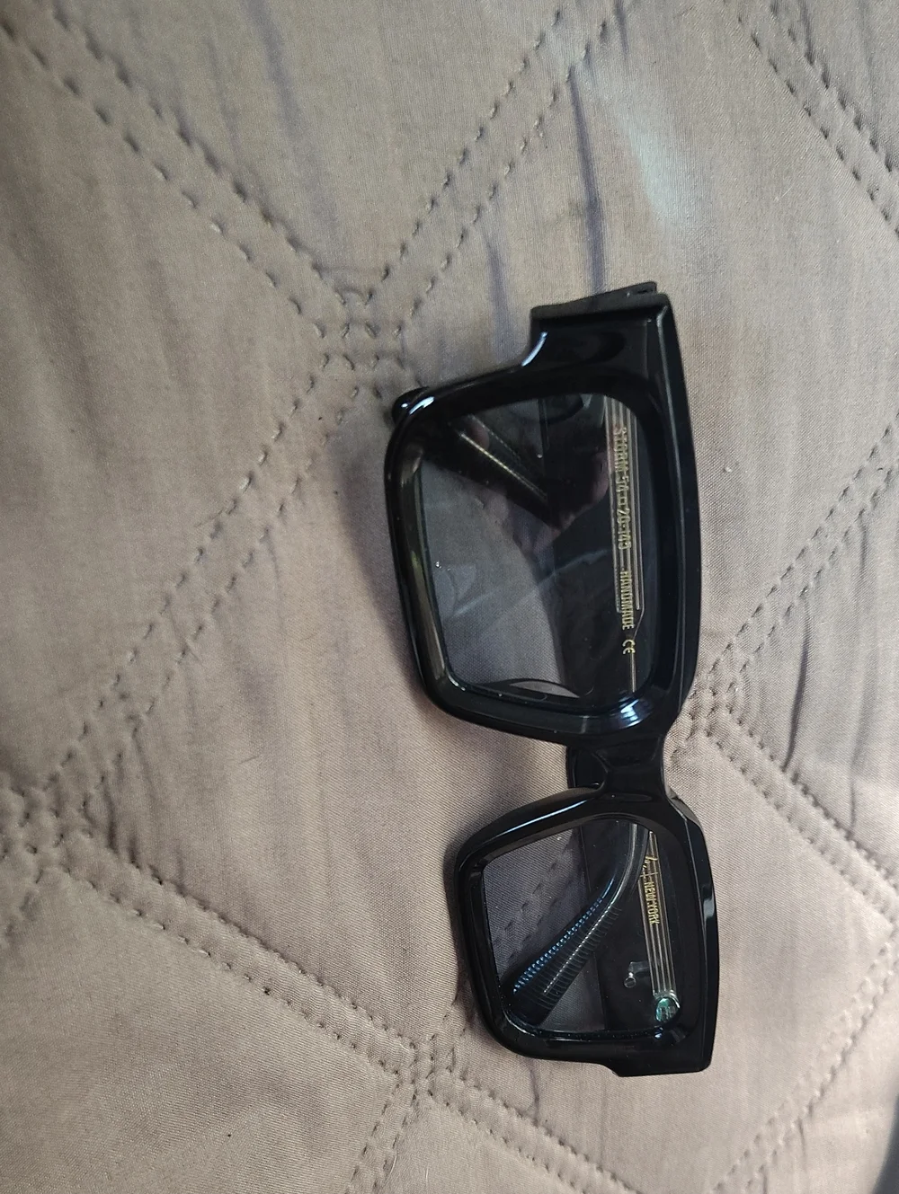 Donahugh Black Sunglasses with Gold Temples